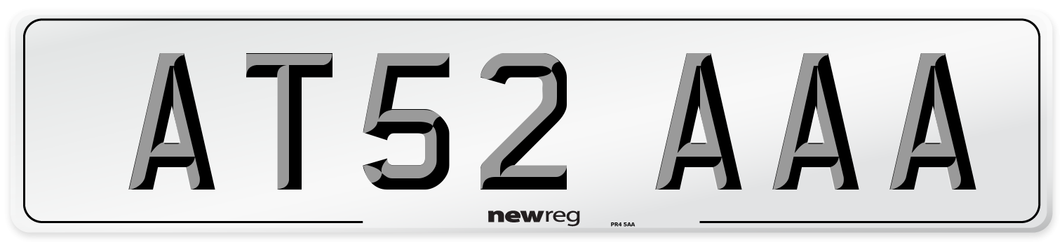 AT52 AAA Number Plate from New Reg